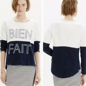 Madewell Colorblock Bien Fait Pullover Size Small